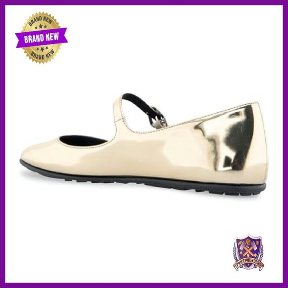 Women's Flats with Hidden Wedge, Strap Buckle Closure, Comfort Fit - Picture 8 of 8